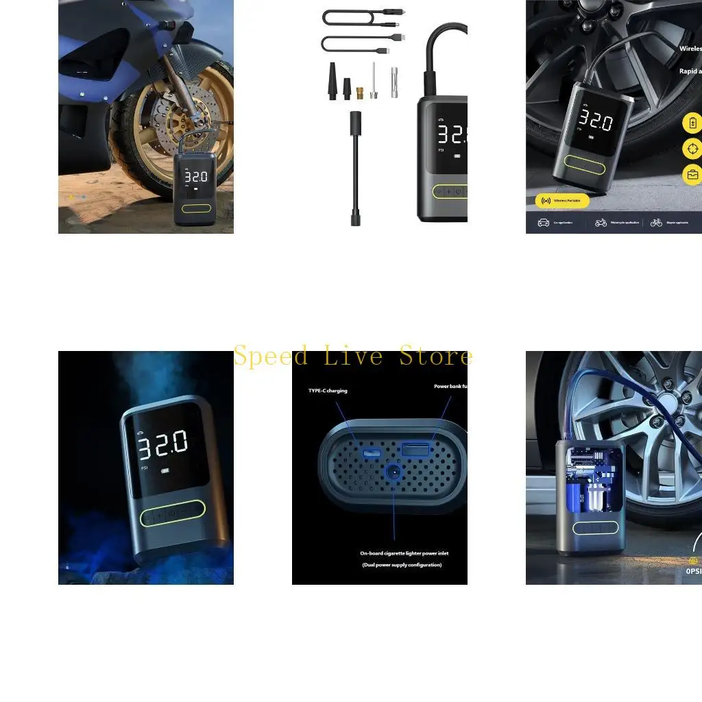 547C Effective Air Compressor With 4 Preloaded Modes Automatic Shutoff Function And Large Capacity Energy Source For Vehicles