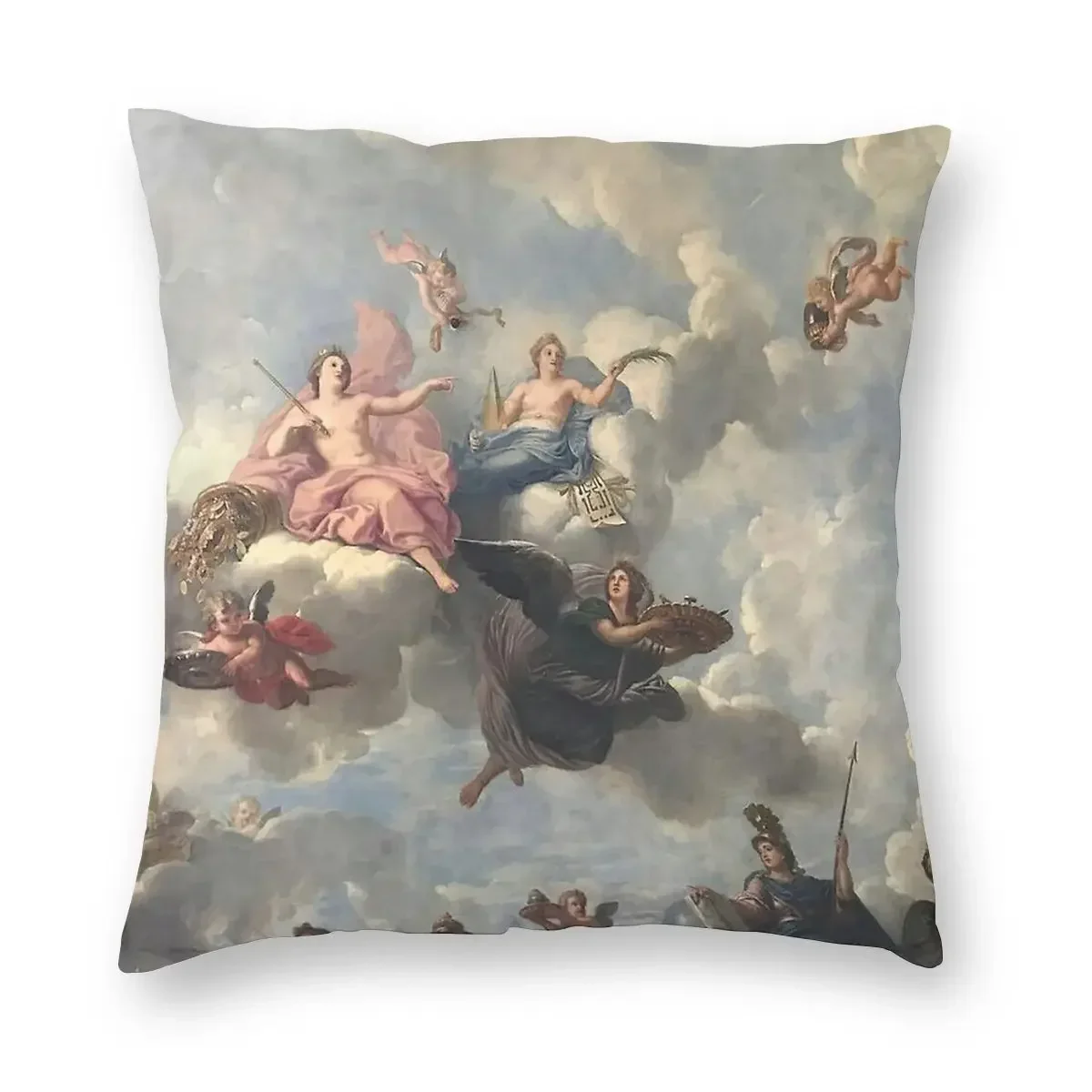 Aesthetic Renaissance Angels Pillowcase Home Decorative Renaissance Clouds Cushions Throw Pillow for Sofa Double-sided Printing