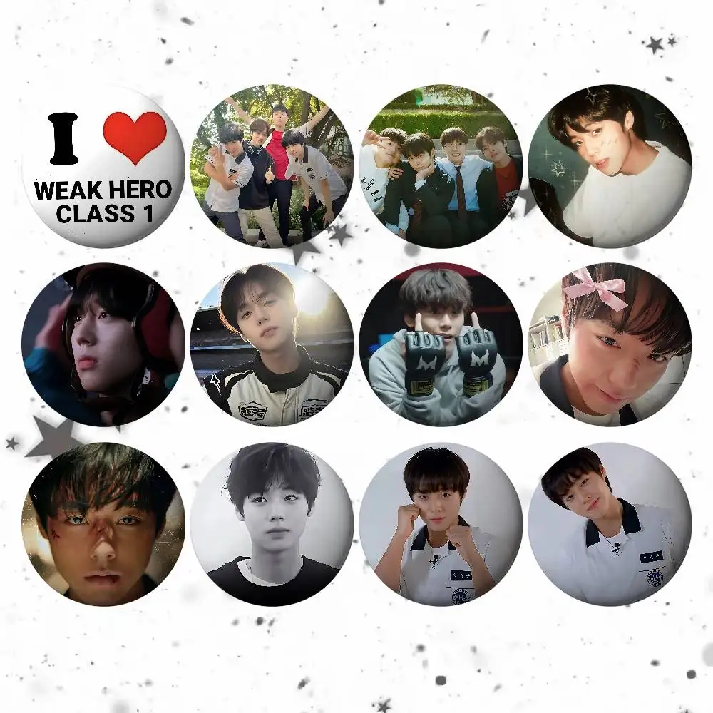W-Weak Hero Class 1 Badges Tinplate Soft Button Pin Brooch Metal Badge Custom Jewelry Accessories Hat Bag Lapel