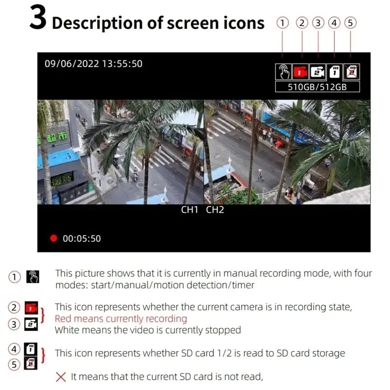 HOT!A72T 2Ch Mobile DVR AHD TVI 1080P CCTV DVR Mini DVR Security Support 8MP AHD Camera Video Recording Dual SD Slot