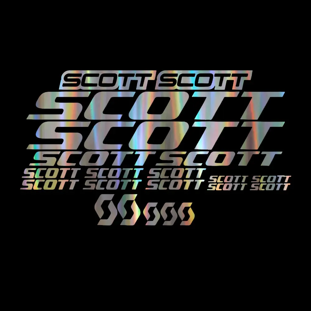 Adhesivos de vinilo para bicicleta adaptada, pegatinas Scott para bicicleta de montaña MTB