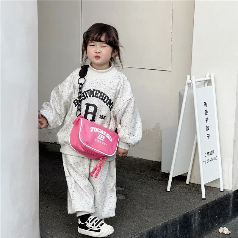 Leisure Children Messenger Bag กระเป๋าเป้สะพายหลัง, Letter กระเป๋าสะพายข้างอเนกประสงค์สําหรับสาวออกแบบกระเป๋าแม่กระเป๋าเด็กสําหรับเด็กผู้หญิง