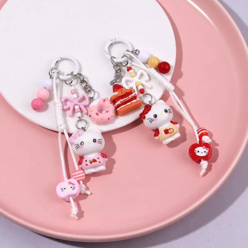 Portachiavi con ciondolo Sanrios Anime Hellokittys Portachiavi con borsa Zaino Portachiavi Accessori pendenti vintage per regalo per ragazze