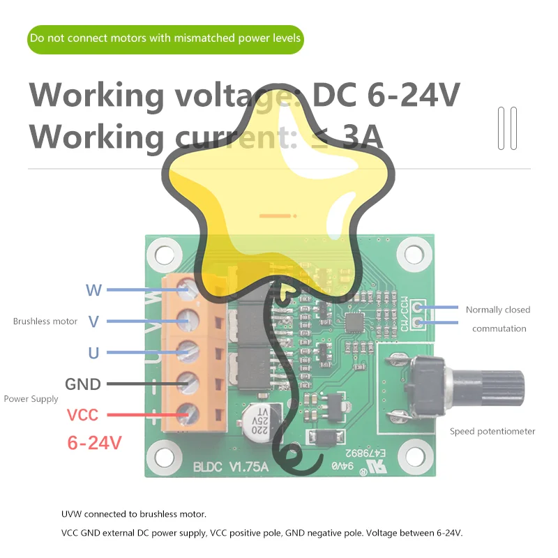 High Quality Dc Brushless Motor Control Board 6V12V24 Volt CD Drive Fan Motor Governor DIY Accessories