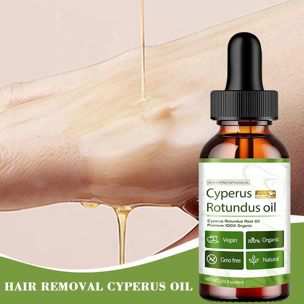 Minyak Rotundus 60Ml untuk Menghilangkan Rambut Minyak Siprus Alami Mengurangi Pertumbuhan Rambut Menenangkan Kulit untuk Pria Wanita Perawatan Kulit Pribadi