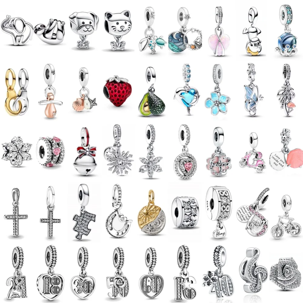 All Hot Selling Item Original 925 Sterling Silver Ocean Charms Sea Star Birthday Pendant Beads For Necklaces DIY Bracelet