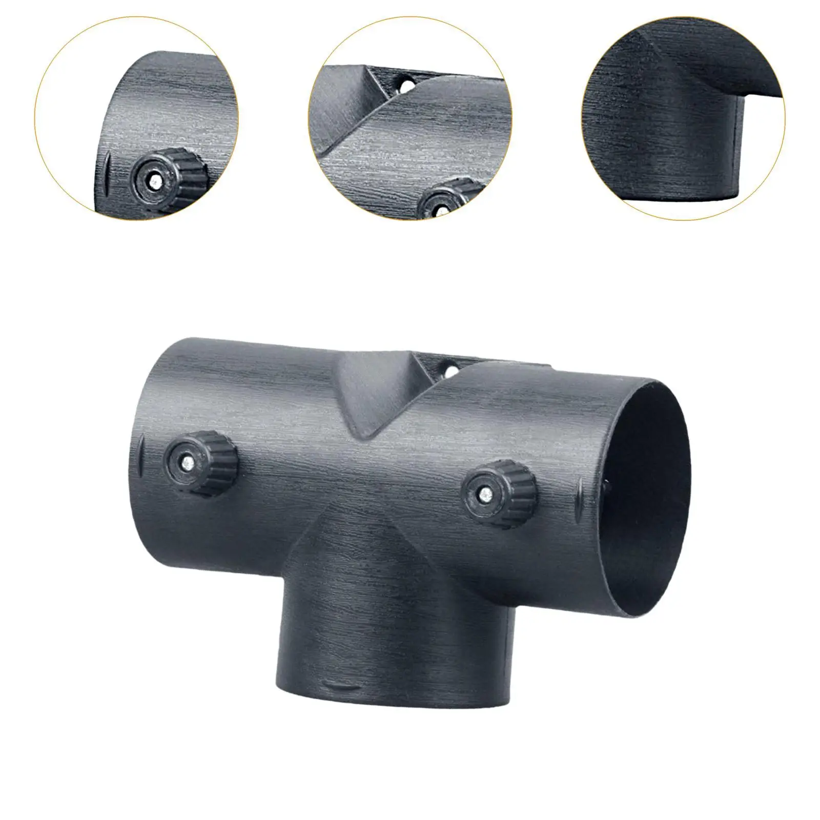 Conector de salida de ventilación de aire para calentador de estacionamiento, accesorios prácticos y resistentes de alto rendimiento, calentador de coche, tubo de conducto de aire cálido de 3 vías, 75mm