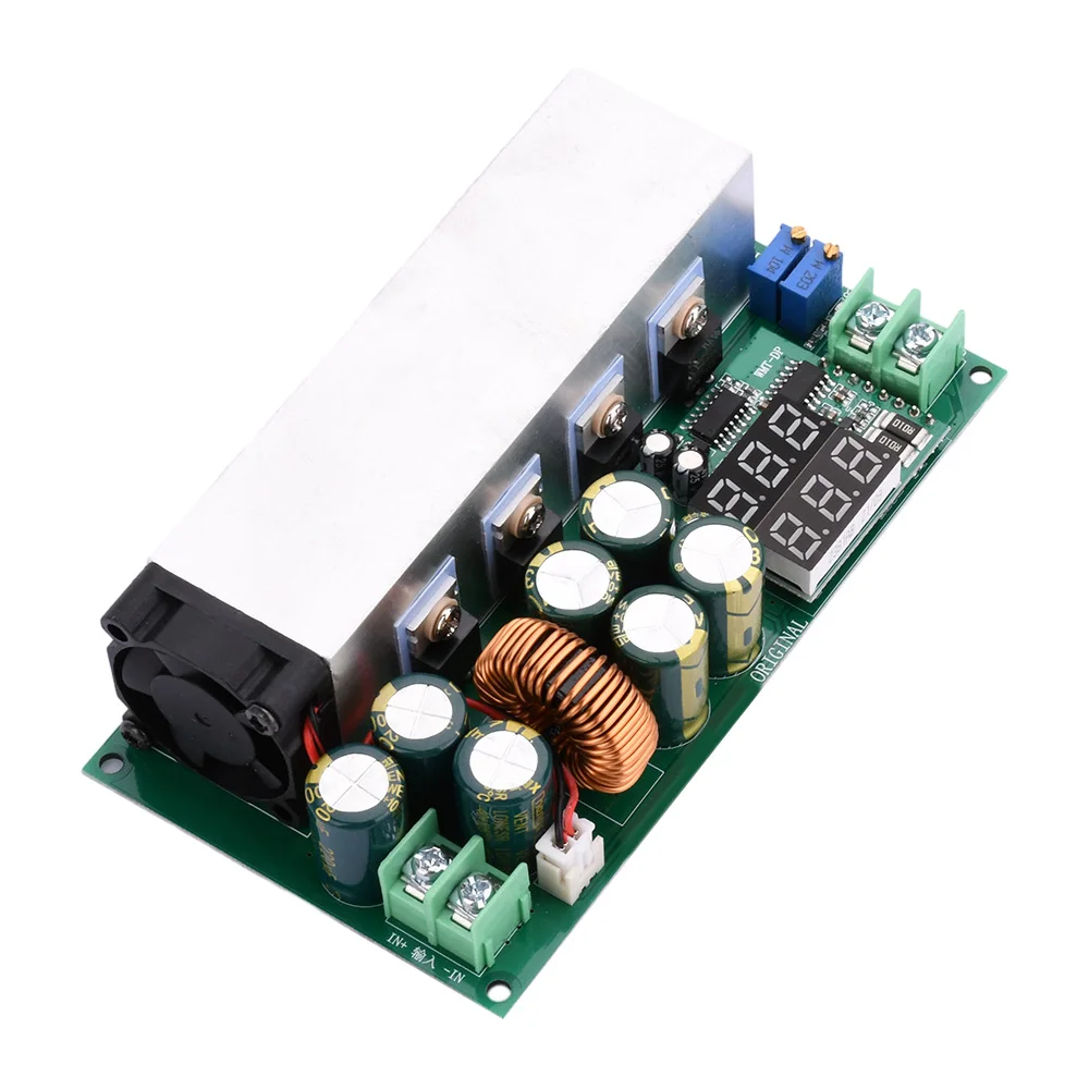 DC12-80V 20A 600W Adjustable Buck Power Module Constant Current Constant Voltage Power Board with Voltage and Current Display