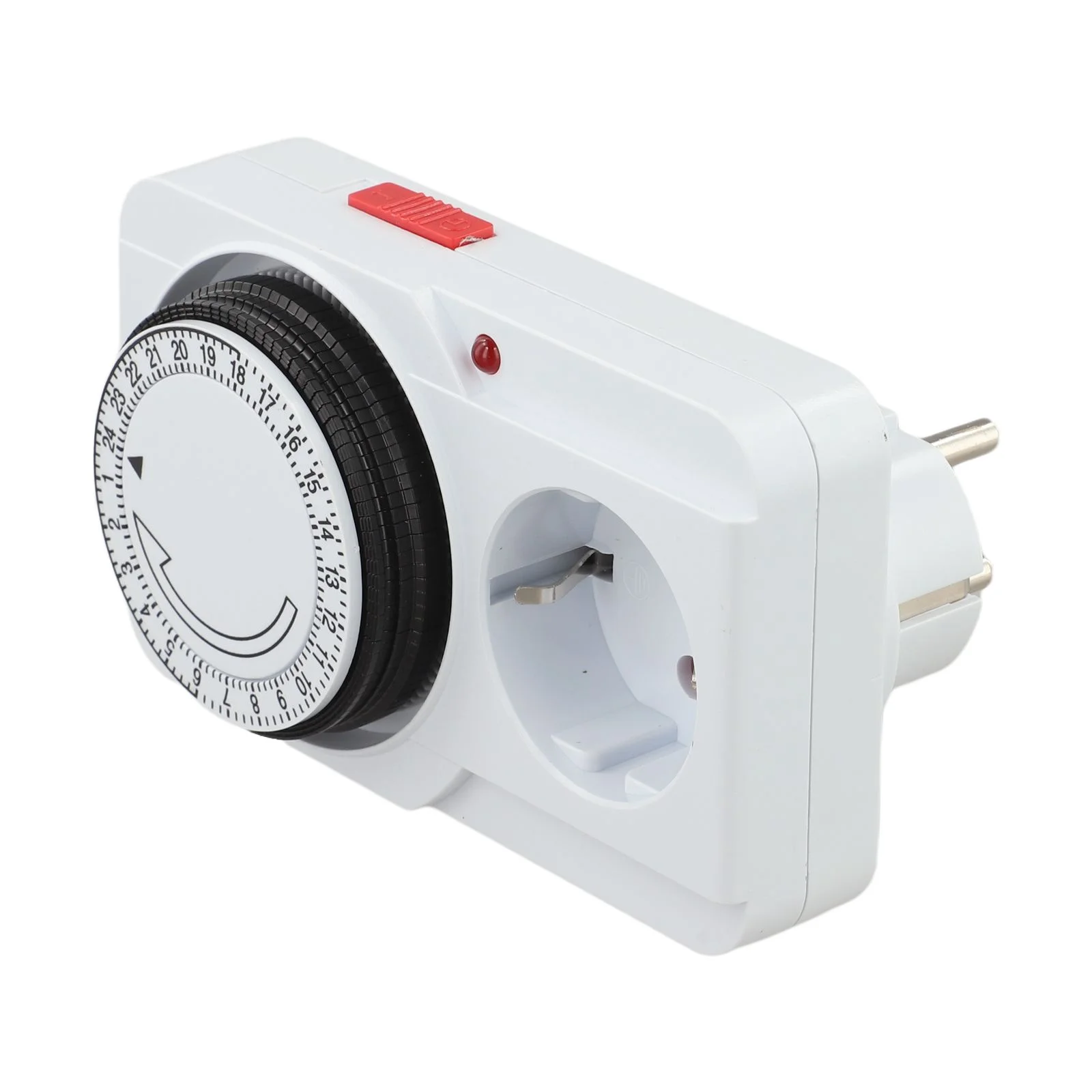 Mechanical Timer Socket 24 Hour Programmable Switch For Lights Routers Home Energy Saving Electrical Outlet Receptacle White