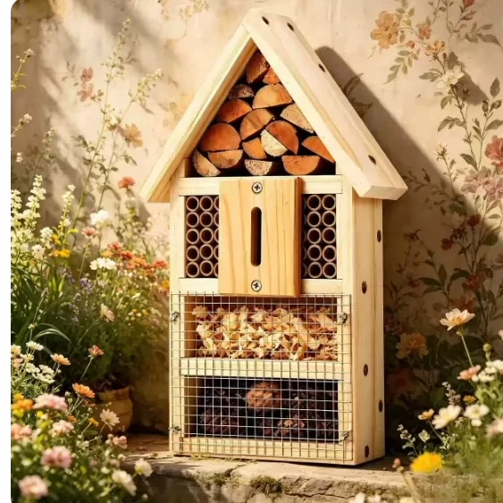 Sea Broad Sky DIY Assembled Insect House Outdoor Wooden House Teaching Activities Nature Education Insect Hotel