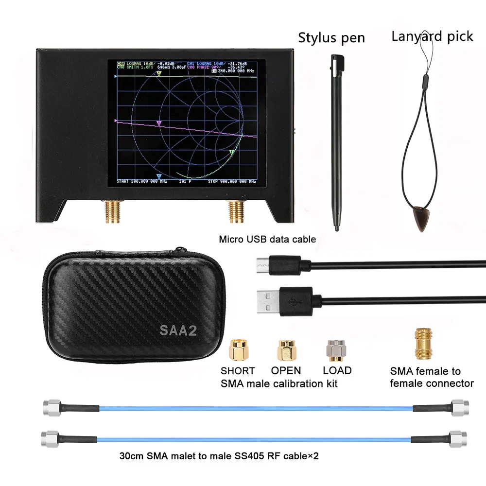 3G vector Network Analyzer S-A-A-2 NanoVNA V2 Antenna analyzer Short-wave HF VHF UHF 2.8inch