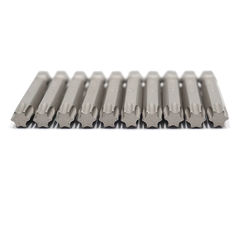 10Pcs 1/4" 50mm Torx T40 Screwdriver Bit Set Tools Repair Screwdrivers Kit Hex Shank Drill Bit For Power Household Hand Tools