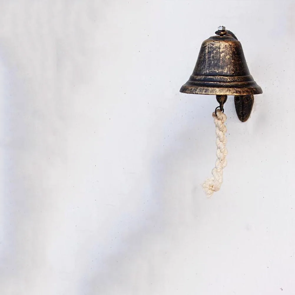 

Retro Cast Iron Doorbell Bronze Small Size Coffee Shop Indoor Outdoor Decorative Bell for Gift and Door Decoration