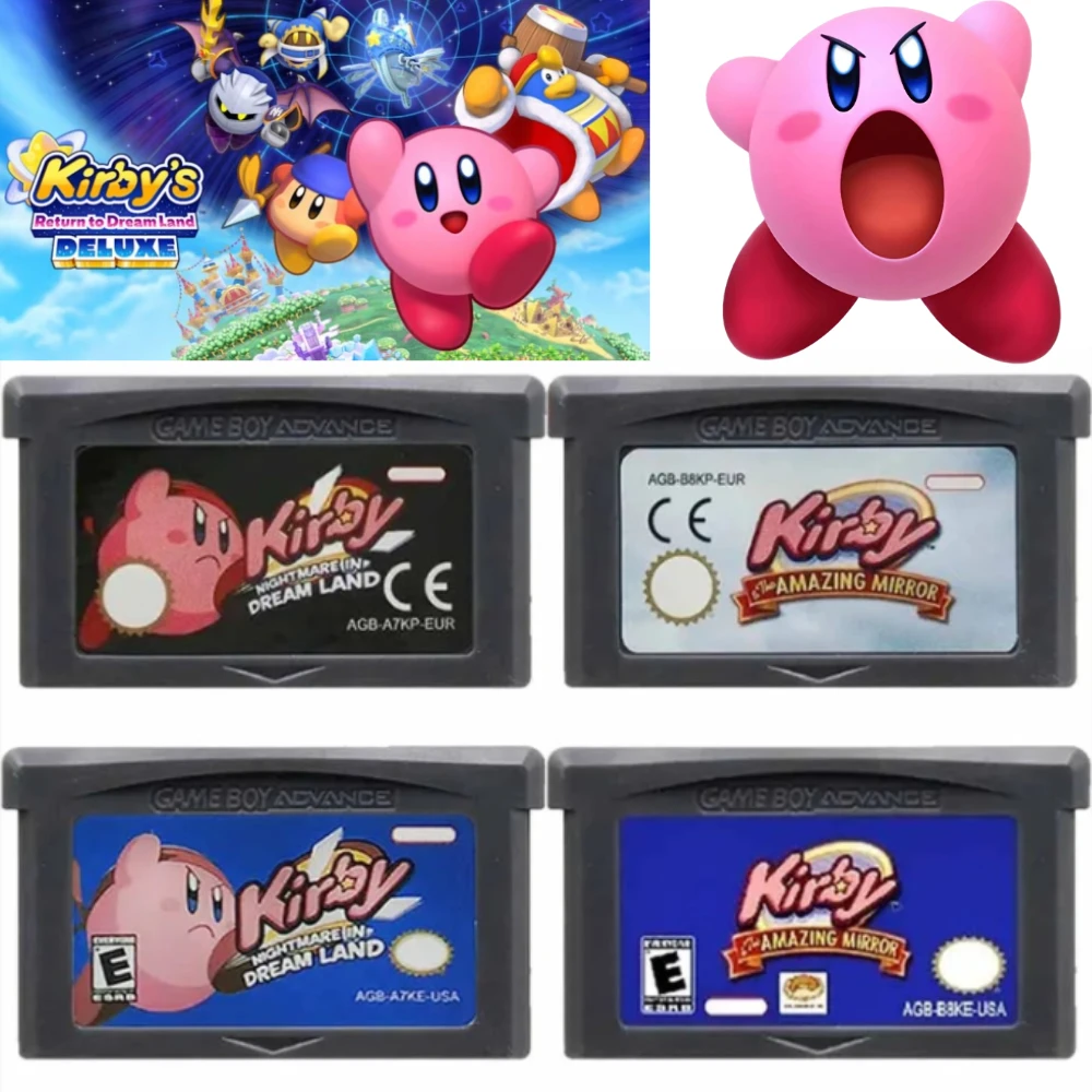 

Горячий игровой картридж GBA Kirby, 32-битная карта для игровой консоли, английская версия, удивительное зеркало, кошмар в Dream Land для GBA NDS