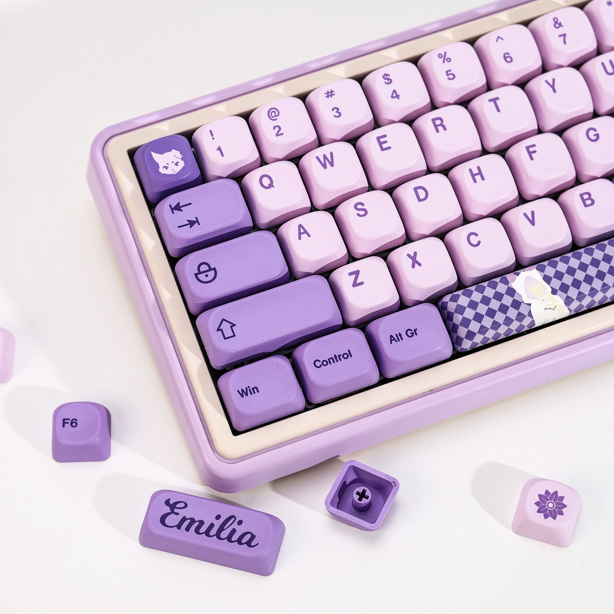 KBDiy GMK Frost Witch Theme Keycap Purple KOA MOA Profile PBT Korean Keycap For 60 Gaming Mechanical Keyboard ISO MAC Key  Cap