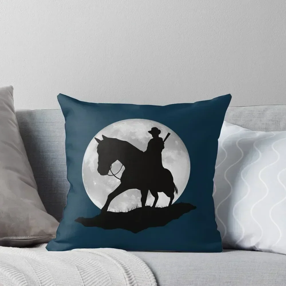 

Redemption Rides At Night Fitted Throw Pillow Pillow Cases Decorative Cushions Cover Cushions Home Decor pillow
