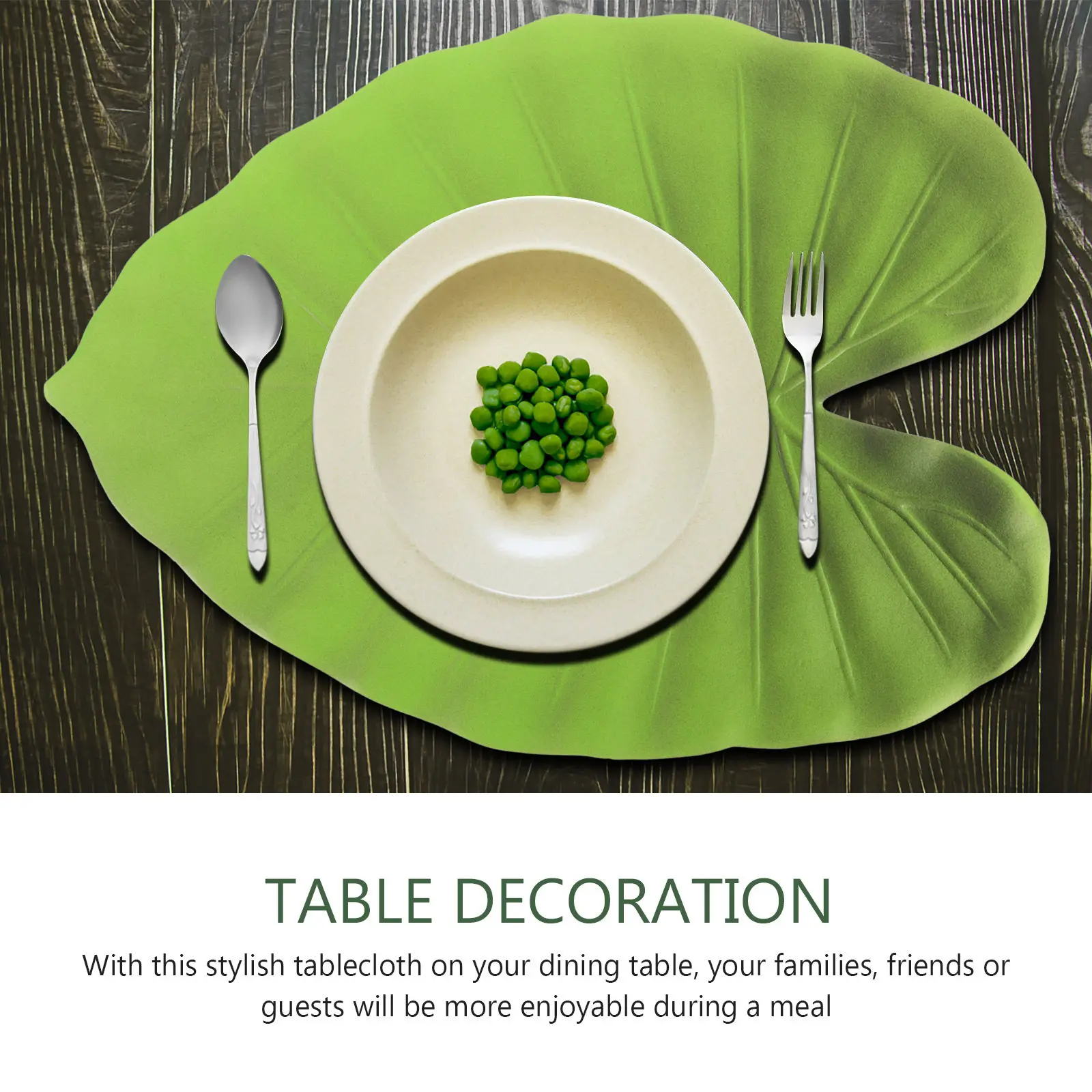 Green Monstera Leaf Table Mat Placemat Heat Resistant Anti Scald Cushion for Dining Room Table Decor Home Kitchen Coffee Shop