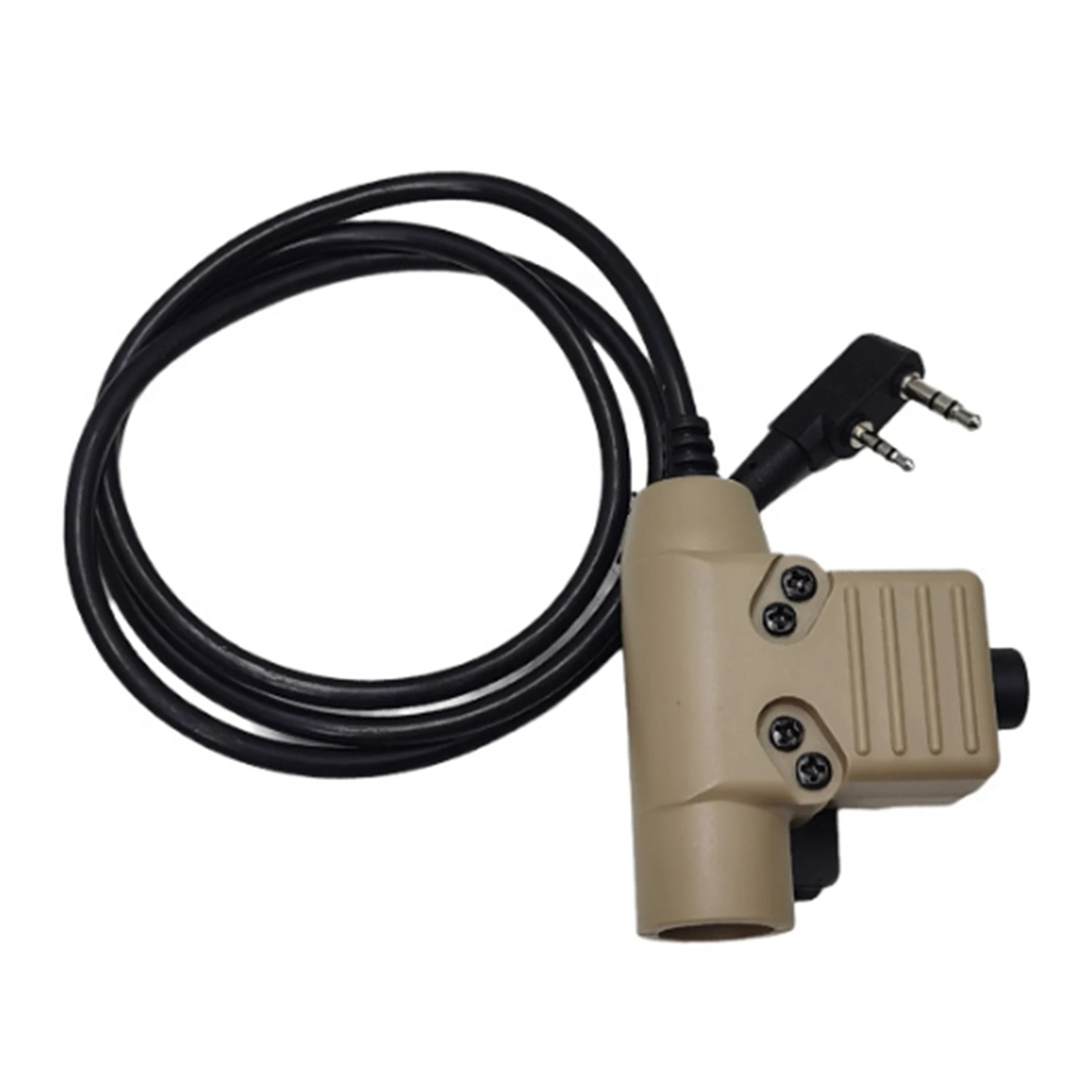 JABS-2X New U94 PTT Cable Plug Adapter For Baofeng UV-5R UV-S9 Plus UV-82 AR-152 UV-10R Walkie Talkie Two Way Radio Brown view 5