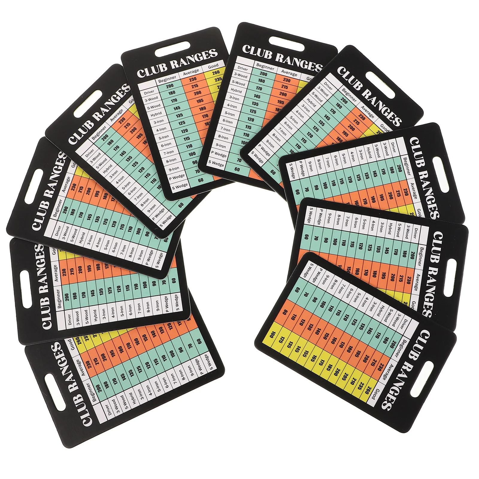 

10pcs Scorecards Reusable Large Font Waterproof Durable Outdoor Sunlight Visible Golf Accessories Range Stats