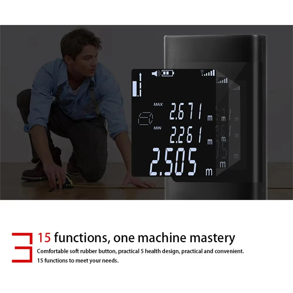 Handheld 40M Laser Rangefinder Digital Laser Distance Meter Laser Angle Measure Tool Range Finder For Construction Measurement