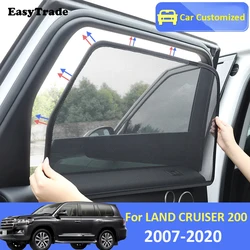 For Toyota Land Cruiser 200 LC200 2007-2020 Magnetic Car Sunshade Side Window Mesh Curtains Sunscreen Heat Insulation Sun Visor