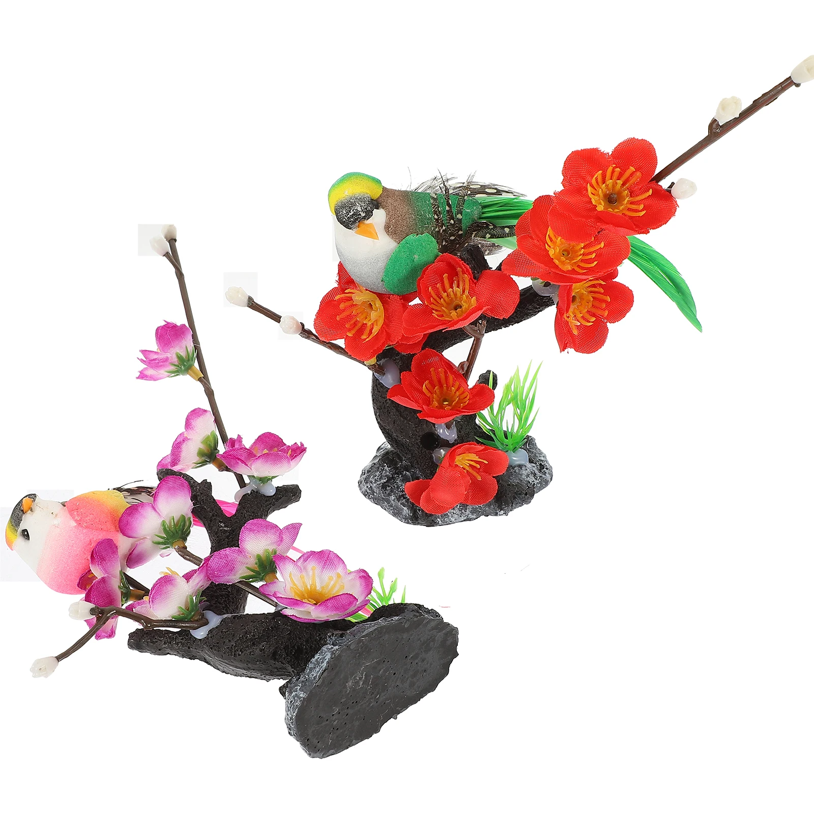 

2pcs Artificial Plum Blossom Sushi Platter Decor Cold Dish Fake Flower Sashimi Plate Ornament Restaurant Supply