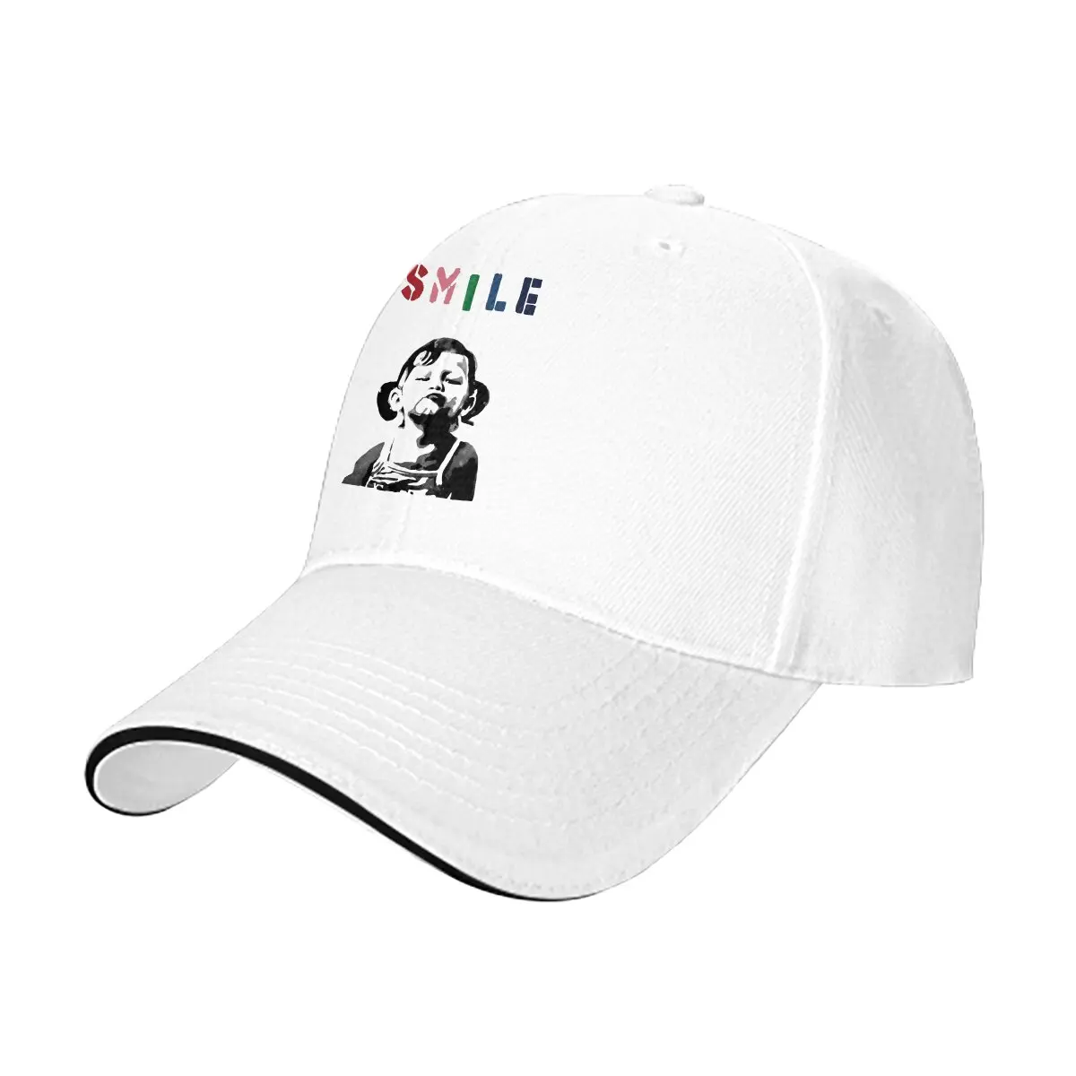 Smile Unisex Baseball Caps Peaked Cap Banksy Wall Art Sun Shade Hats for Men Women