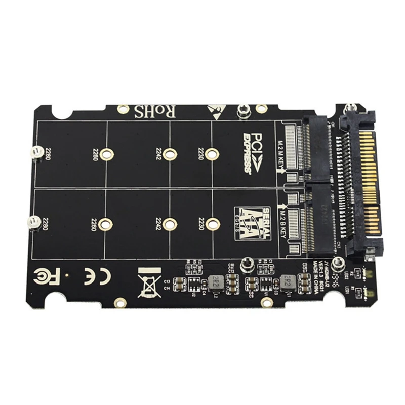 N27R 2 in 1 M.2 NVMe SATA U2PCB M.2 NVME SSD Key M Key B SSD to U.2 SFF-8639 Adapter PCIe M2 Converter Desktop Computer Parts