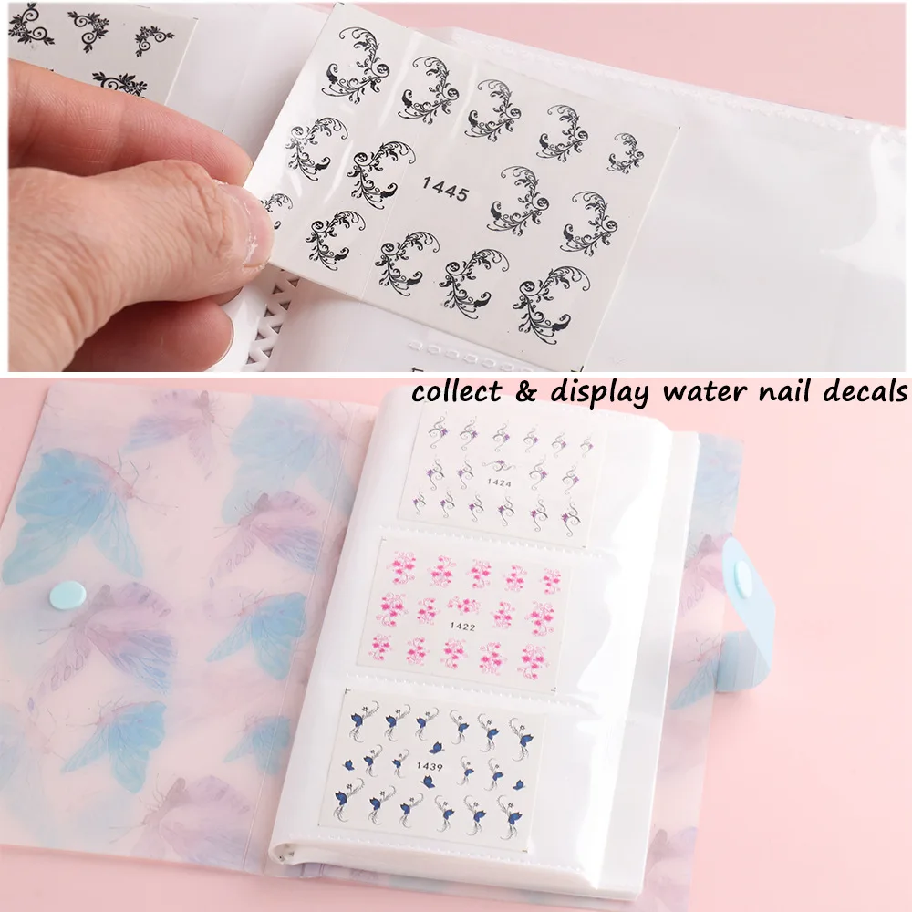 120slot Nail Art Sticker Storage Display Book Simple Storage Photo Album Book Flower Set Nail Art Sorting Photo Album Sticker