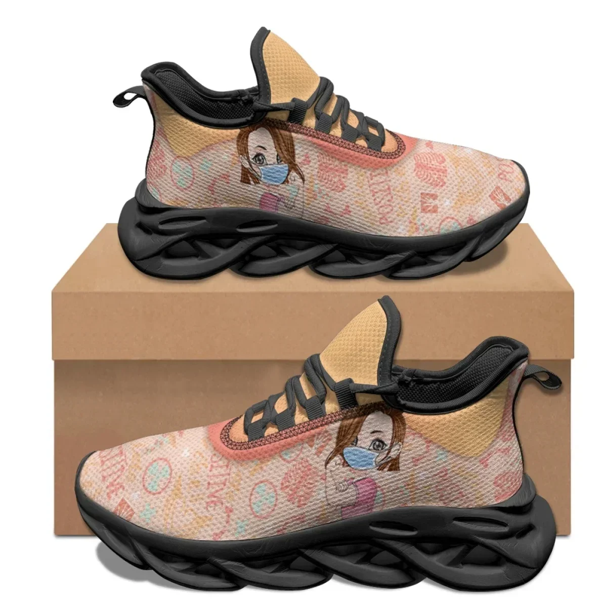 

Новые модные медицинские кроссовки для девочек с индивидуальным именем, дышащие, летние, осенние, нескользящие, повседневные, на плоской подошве