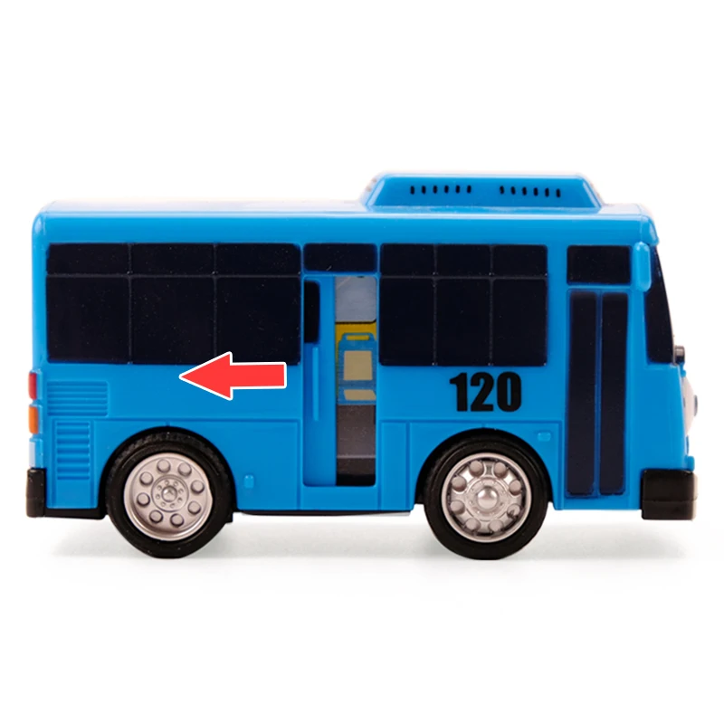 Tayo The Little Bus 1004/ 2004 Playset 4pc/Set Launch Pad Set Cartoon Car Toy Tayo Pull-Back Car Large Size With Openable Doors