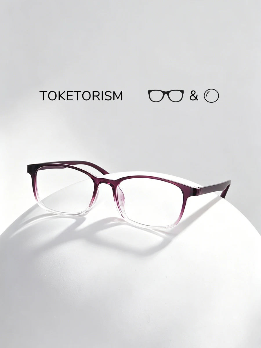 Toketorism Rectangle Frame Women's Prescription Eyeglasses Men's Nearsighted Optical Glasses