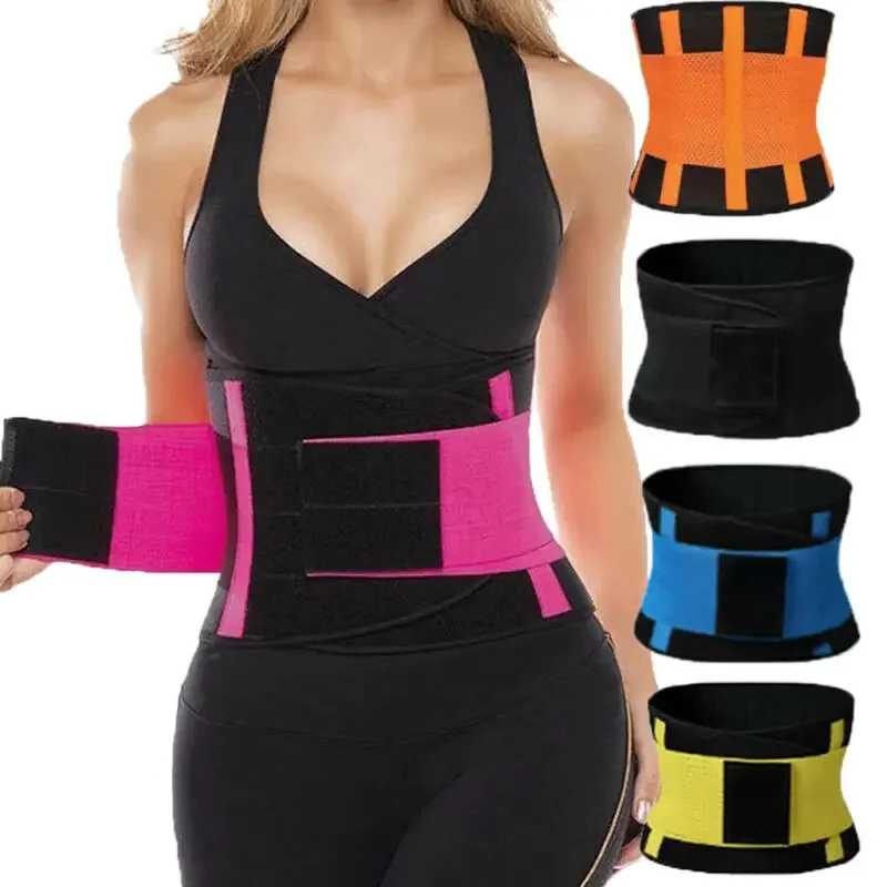 Underbust Corset Waist Trainer Slimming Shapewear - Blue Pink Orange Yellow Green Black