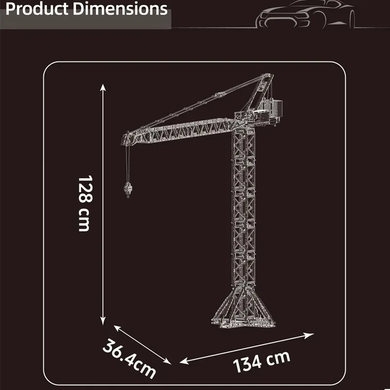 Mould King 17096 Technical Luffing Jib Tower Crane Building Blocks Set Educational Toys Adults Boys for Gifts New 2565PCS