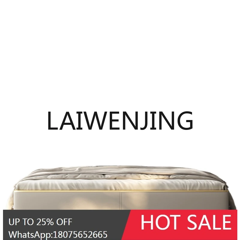 

Yff Leather Bed Primary and Secondary Solid Wood Double Storage Wedding Bed 2 M