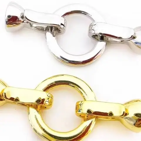 DIY Natural Stone Beads Jewelry Making Accessories Metal Connector Clasps Findings Wholesale Silver Gold Rose Gold