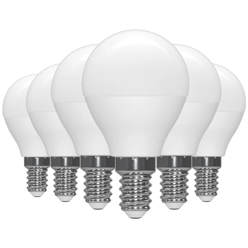 

LED Light Bulb 50W Equivalent G45 E14 Small Edison Screw Light Bulbs 5W 220-240V 560Lm Warm White 2700K Non-Dimmable 6Pack