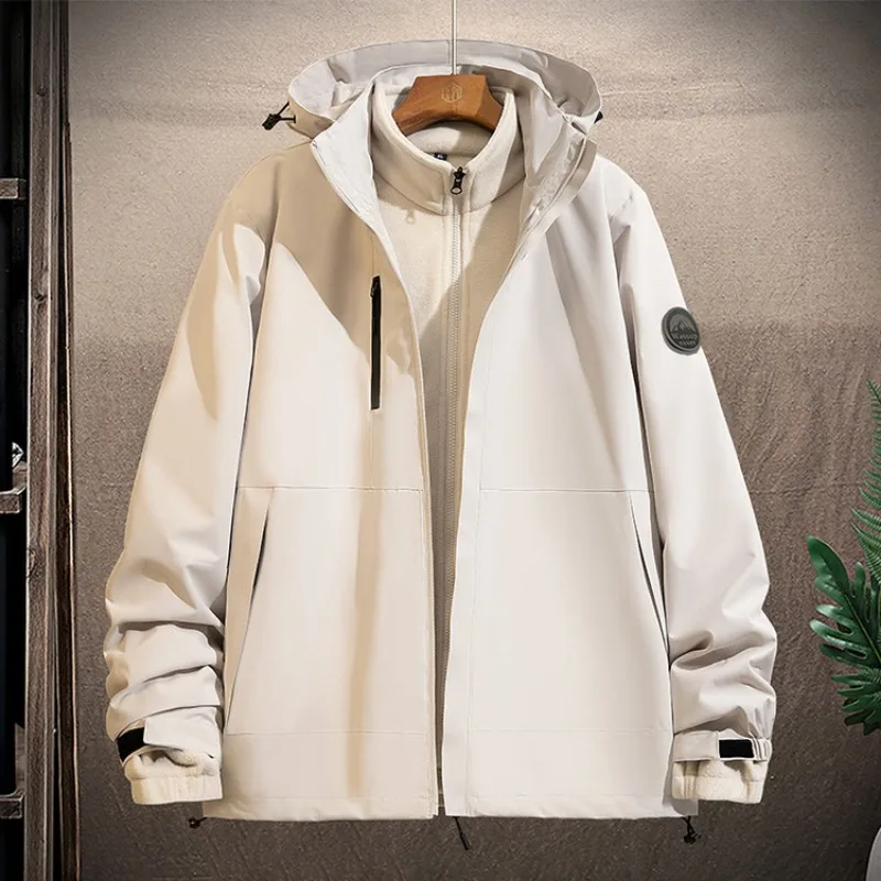 New Winter Three In One Outdoor Sports Jacket Trendy Versatile Detachable Inner Fleece Warm Windbreaker For Men Women