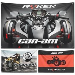 60x90cm Can Am BRP Motorcycle Racing MC Flag Polyester Digital Printing Banner for Garage Wall Art Out Door Decoration