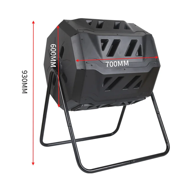 Industrial Grade Recycled Plastic Outdoor Horse Manure Compost Tumbler Composter Bin for Fermentation 43 Gallon