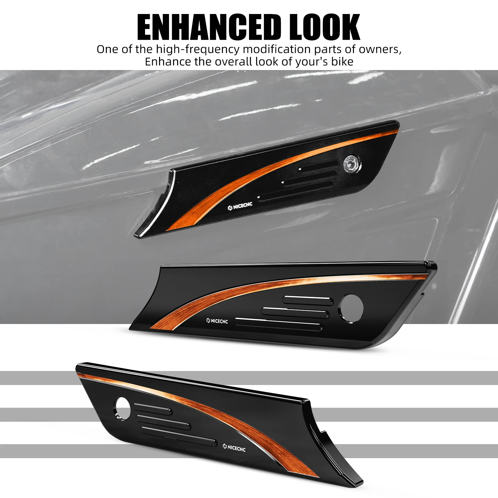 For Harley Street Glide /Road Glide Special 2014-2023 Saddlebag Latch Decorative Covers Road King Electra Glide Ultra Limited