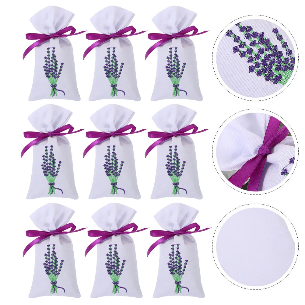 

9Pcs Lavender Sachet Bag Empty Scent Pouches Fabric DIY Aromatic Bags for Home Car Wardrobe Decorative Gift Packaging
