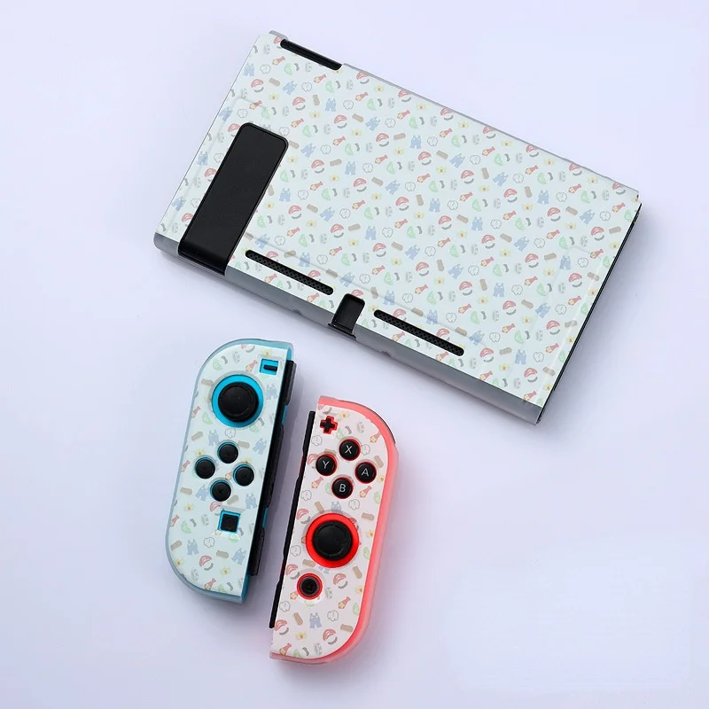 Pokemon Pikachu Nintendo Switch Case Cute Anime Cartoon Full Cover Split Shell Controller di gioco Hard TPU Protector NS accessori