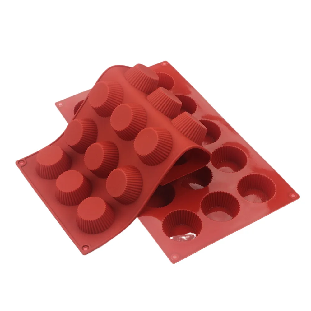 

Hot Selling 15 Hole Silicone Muffin Cup Cake Mold DIY Round Chiffon Chocolate Cake Mold Mousse Dessert Jelly Pudding Baking Tool
