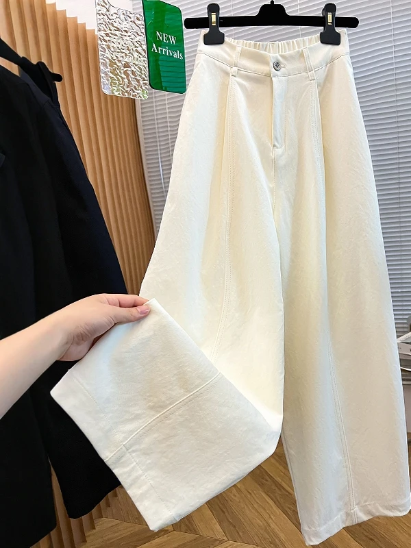 

Высококачественные брюки-комбинезоны, корейские, японские, повседневные, с высокой талией, прямые брюки, свободный крой, большие размеры, осенние модные женские брюки