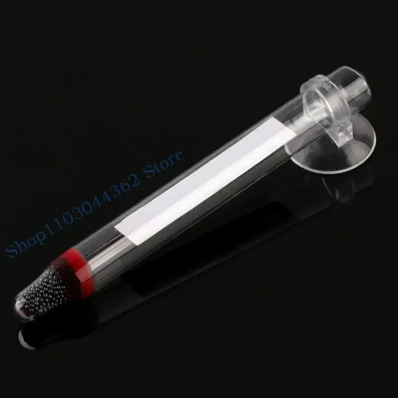 A3PA 10pcs مقياس حرارة الحوض العائم مع كوب الشفط لا يوجد مسبار للأسماك للدبابات