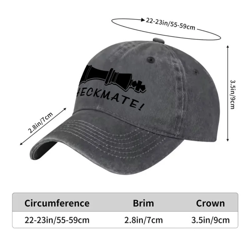 Adjustable Washed Baseball Cap with Chess Kings Design – Lightweight Breathable Unisex Cap for Men & Women