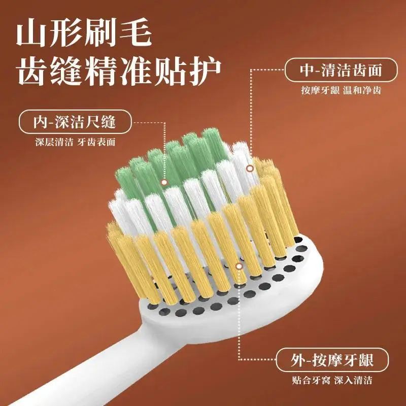 Convex soft bristle suction cup toothbrush for couples to clean, wide vertical handle for adults, men and women, household use