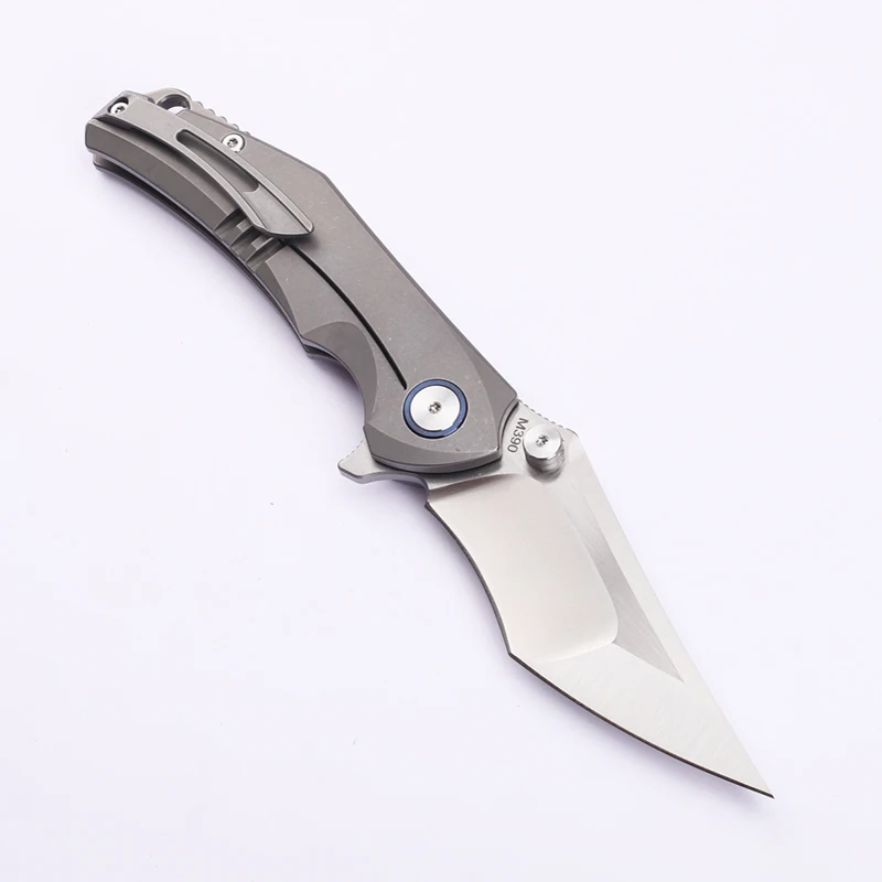 New Outdoor Folding Knife M390 Steel Titanium Alloy Handle Practical Hunting Camping Survival EDC Knife Fruit Tool Knife