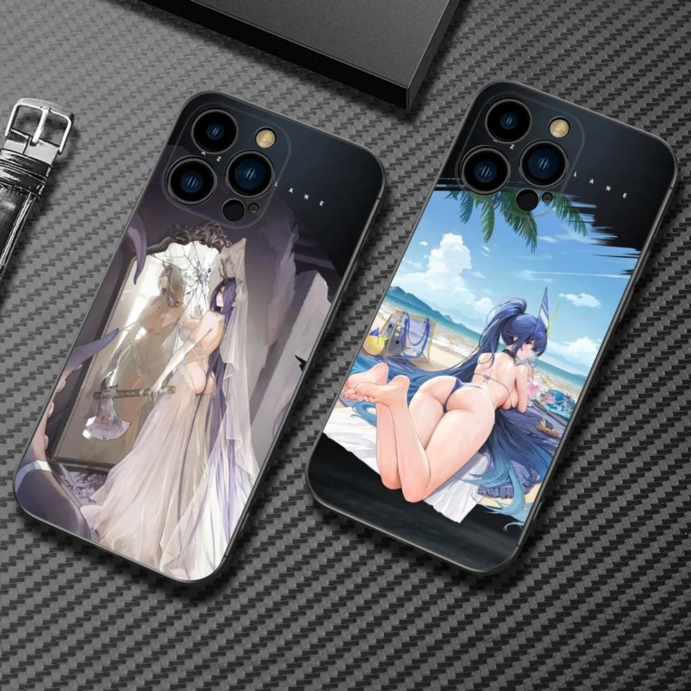 

Game Azur Lane Phone Case For iPhone15,14,13,12 Mini 11 Pro XR,X,XS,MAX 7,8 Plus Silicone Cover Soft Black